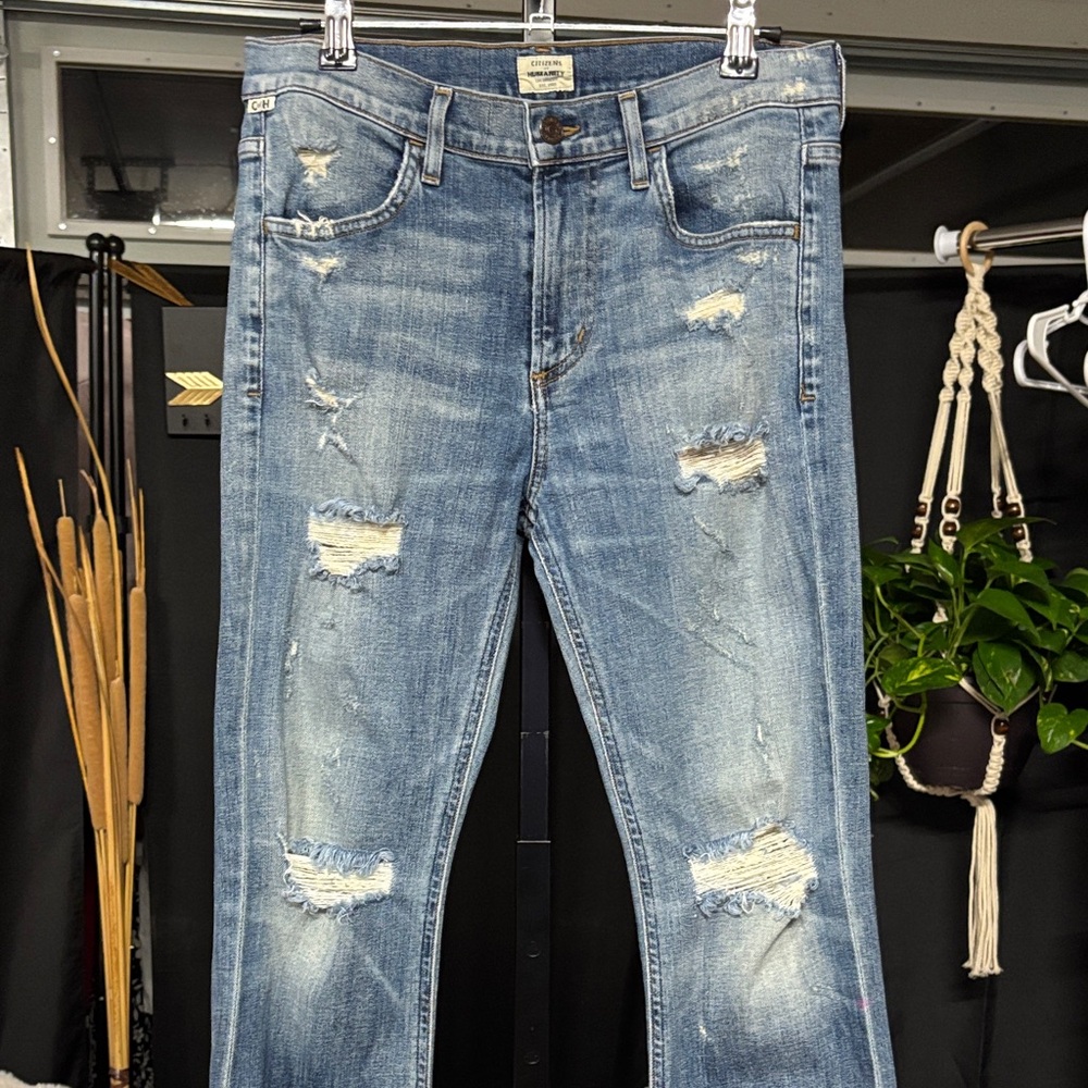 Citizens of Humanity Light Blue Distressed bootcut flare Jeans - Picture 4 of 9